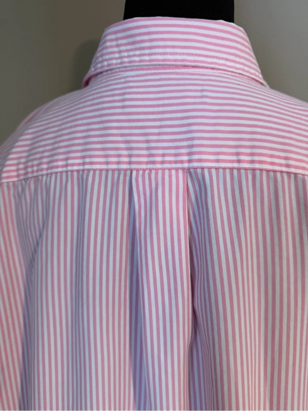 Lauren Ralph Lauren Pink Striped Cotton Poplin Sleep Shirt / Nightshirt - SizeXL